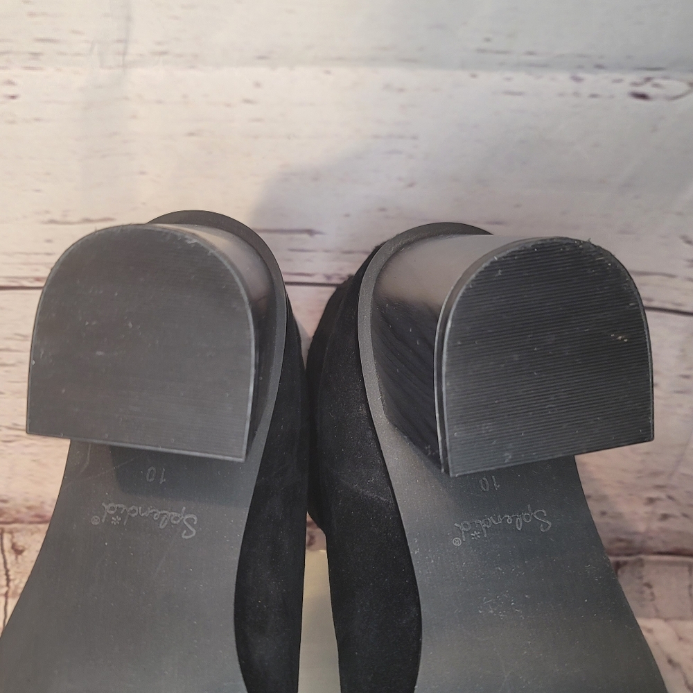 New Splendid Misty Womens Black Suede Ankle Booties Size 10M - Picture 13 of 13